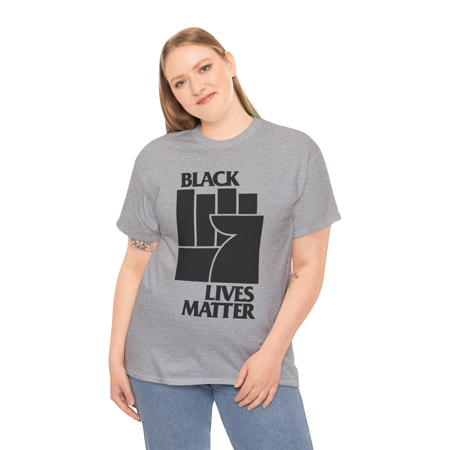 Black (Flag) Lives Matter - Unisex Heavy Cotton Tee