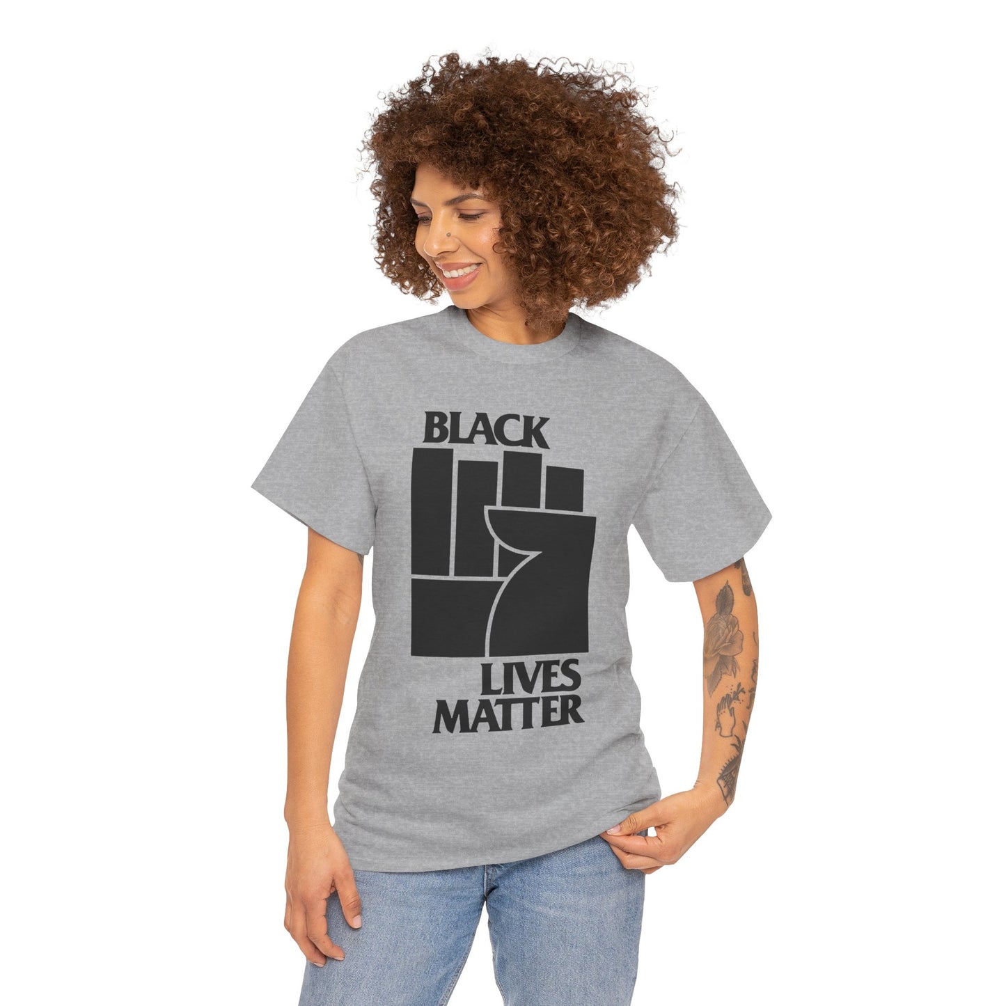 Black (Flag) Lives Matter - Unisex Heavy Cotton Tee