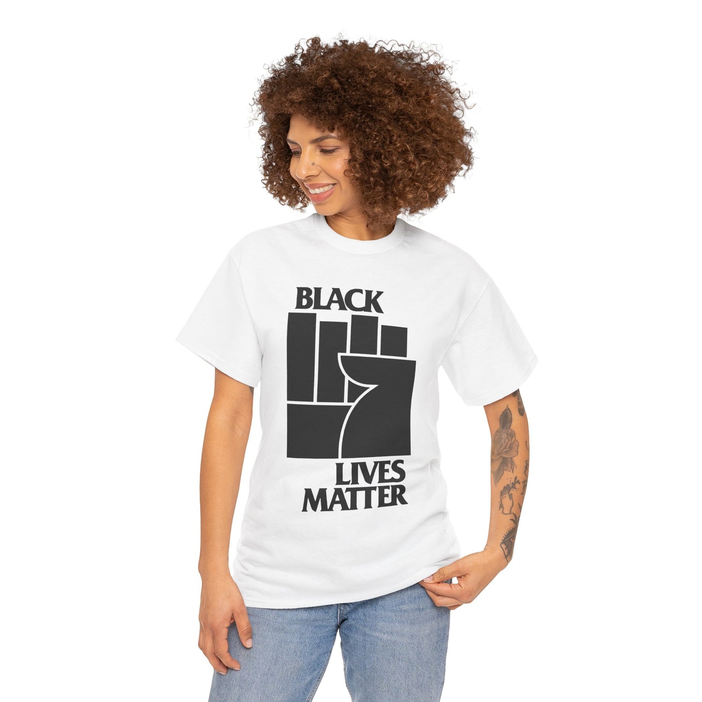 Black (Flag) Lives Matter - Unisex Heavy Cotton Tee